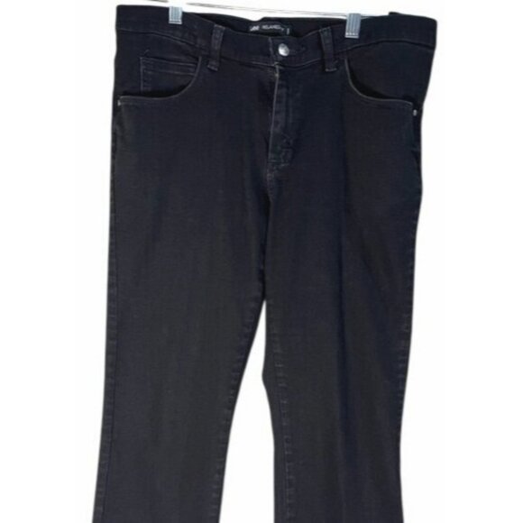 Lee Womens Black Relaxed Fit Straight Leg Jeans Denim Size 10 Petite 5 Pocket - Picture 9 of 13